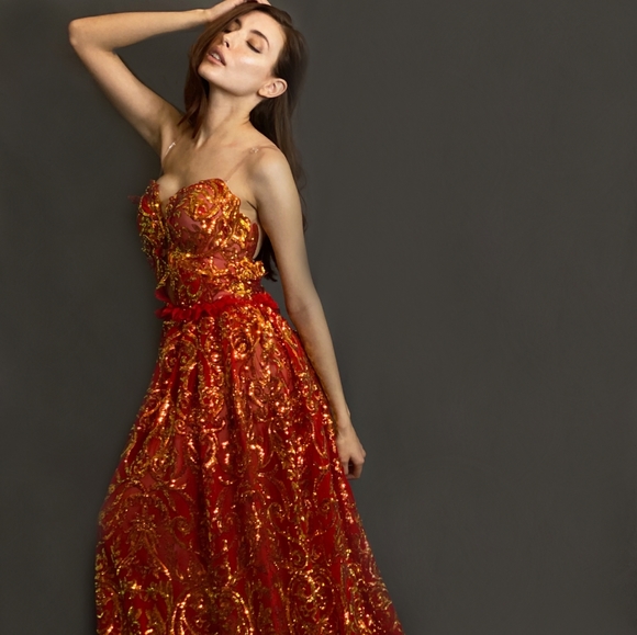 CHARLOTTE Lehenga Saree Inspired Wedding Gown Set - Picture 4 of 11